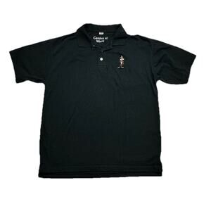 Vintage Warner Brothers Mens Size M Wile E Coyote Genius at Work Polo Shirt